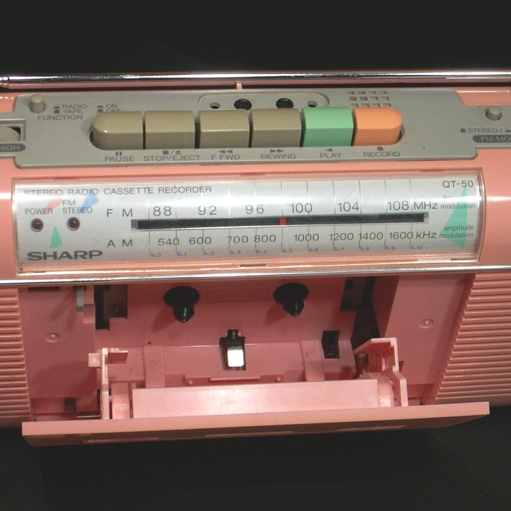 Retro 80's Sharp Boombox Cassette Radio