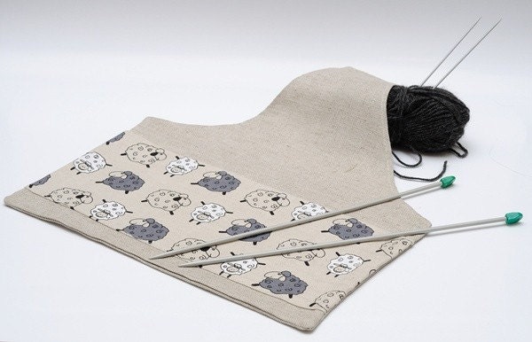 Knitter Project Bag SHEEP... Special KnitterBag design.