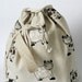 SALE CHRISTMAS IN JULY... Large Knitting Project Bag. HAPPY COW.... Special KnitterBag design.