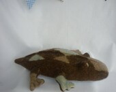 Small Argyle Upcycled Wool Gator Plush