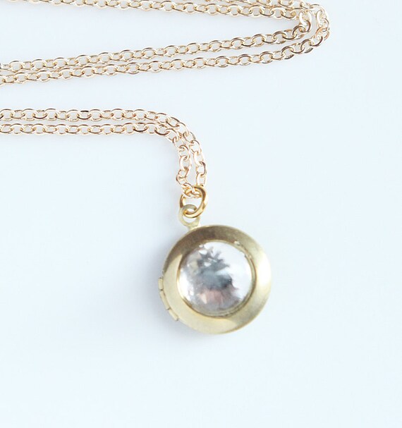 Crysal Dome Locket - vintage
