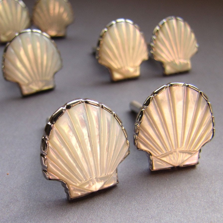 Reserved for Kim: Beach Wedding Cufflinks  - Light Ivory Mother of Pearl