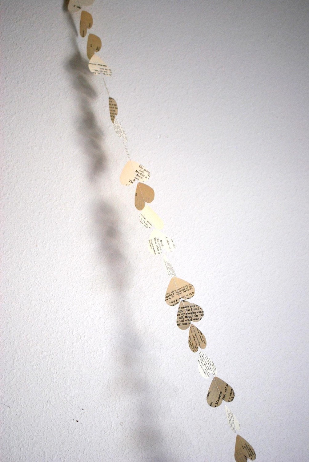Romantic Vintage Hearts Garland, 12 feet (4 yards)