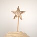 12 Star Cupcake Picks, made from vintage paper