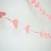 Pink Paper Hearts Garland - 10 feet long, reusable and eco friendly