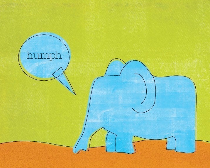 5x7 Elephant Nursery Print // Nursery Decor