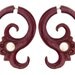 Lavender Curls - Wooden Earrings