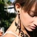 Wooden Earrings - XL Ironwood Talons - Fake Gauges