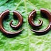 SALE Fake Guages Small Spirals - Coconut Fake gauges