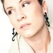 Fake Gauges - Serpent Curls Black Horn Earrings