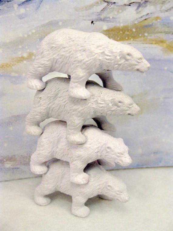 miniature polar bear figurines