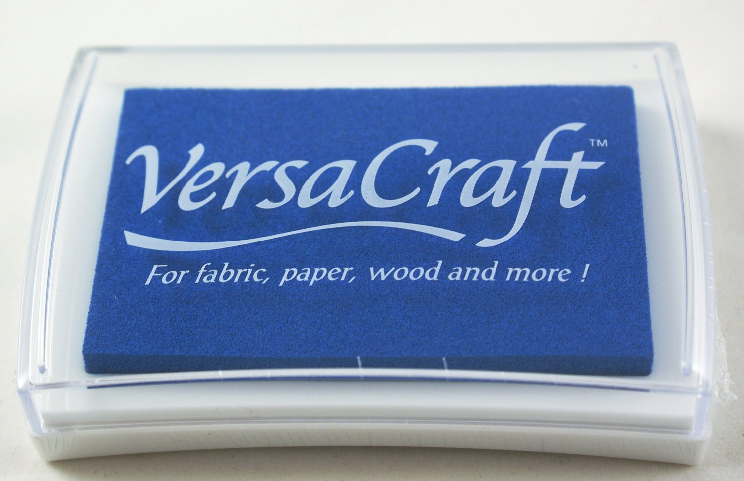 Bright Cerulean Blue VERSACRAFT Pigment Ink Pad fabric, paper, wood, leather, unglazed ceramic, paper mache and shrink plastic