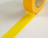 Goldenrod Solid Yellow-Orange Japanese Washi Paper Masking Tape-16.5 YARDS