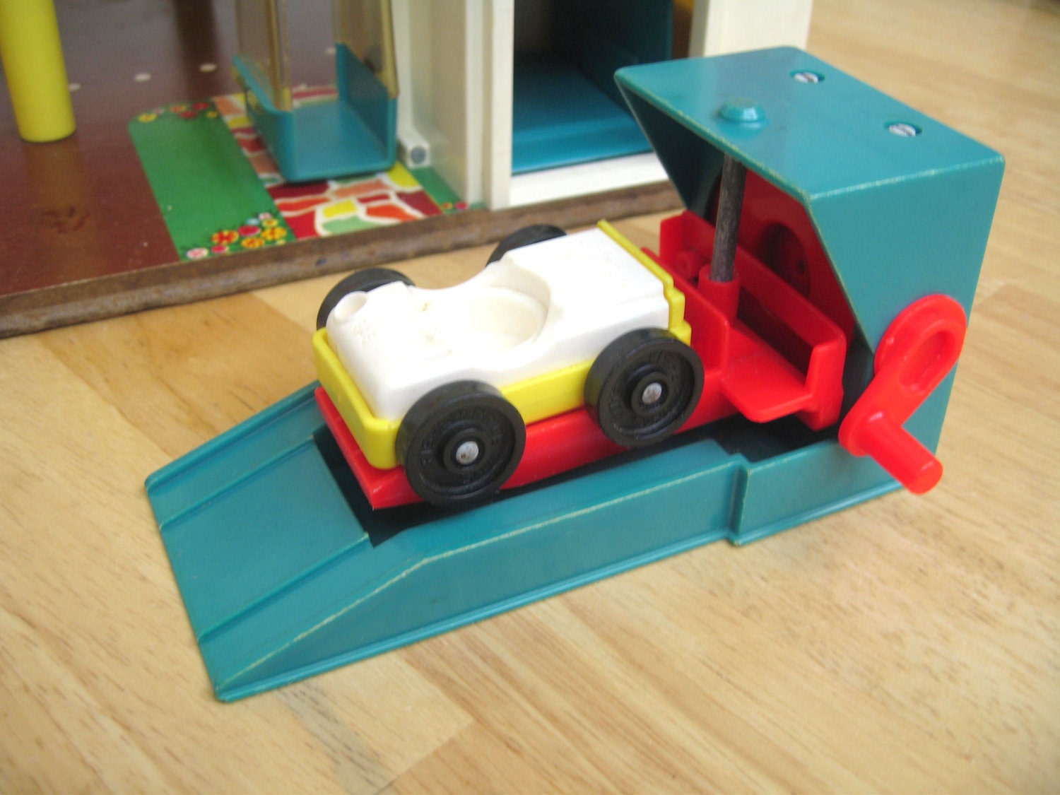 Vintage Fisher Price Garage Set - Complete