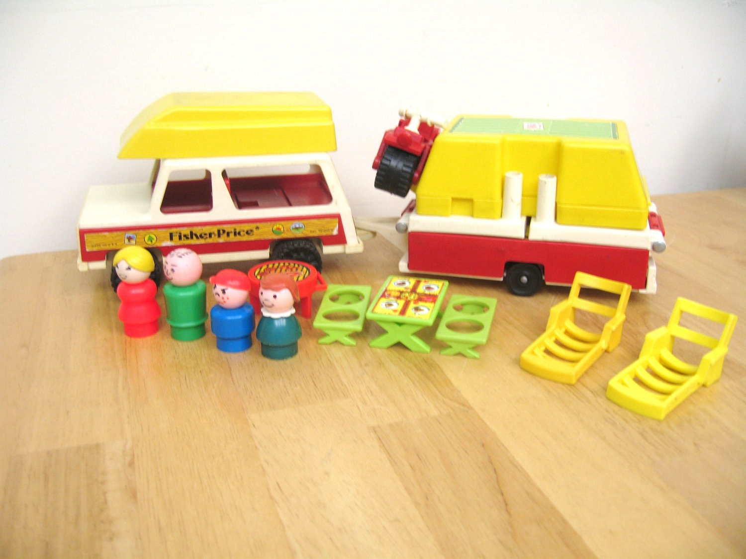 Vintage Fisher Price Pop Up Camper Set