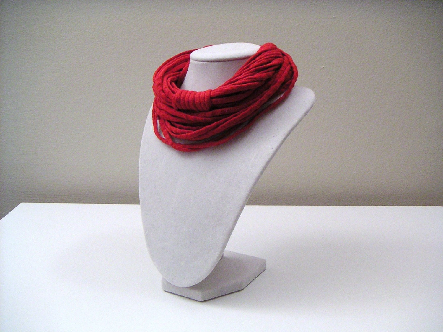 Red Loop Necklace and Earrings - Really Red - Fun with Fabric Collection