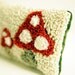 Miniature Sachet - Toadstool. Lavender, Maine Balsam Fir, Eucalyptus. Red, White, Cream. Punch Needle Embroidery.