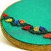 Old School Christmas Lights Holiday Home Decor Embroidery Hoop Art Decor Punch Needle Green Satin 5 Inch Hoop Under 35 Ready to Ship