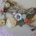 The Climbing Rose Garden vintage assemblage bracelet