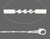 Silver Plated SMALL Ball/Dash Chain 18 in