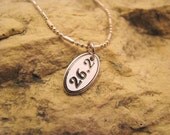 26.2 or 13.1 Cloisonné Oval Charm