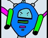 Space Robot Art Magnet By Thomas Buchanan Child Artist Il_170x135