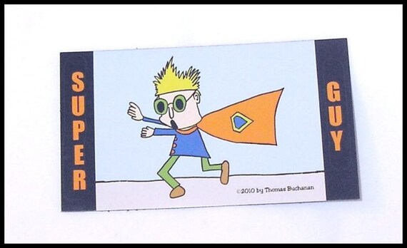 Super Guy Child Art Magnet By Thomas Buchanan Child Artist Il_570xn
