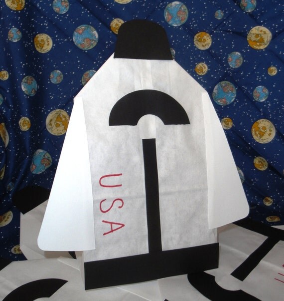 Space Shuttle Exploration Treat Sacks Birthday Party Favor Goody Bags by jettabees on Etsy Il_570xn