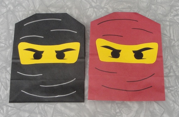 Ninja Birthday Party Treat Sacks Ninjago Mini Figure Building Block LEGO Theme Goody Bags by jettabees on Etsy Il_570xn