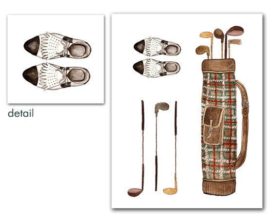 8 NOTECARDS - Golf