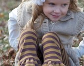 Size 4T Clown stripe or ta dot ruffle leggings