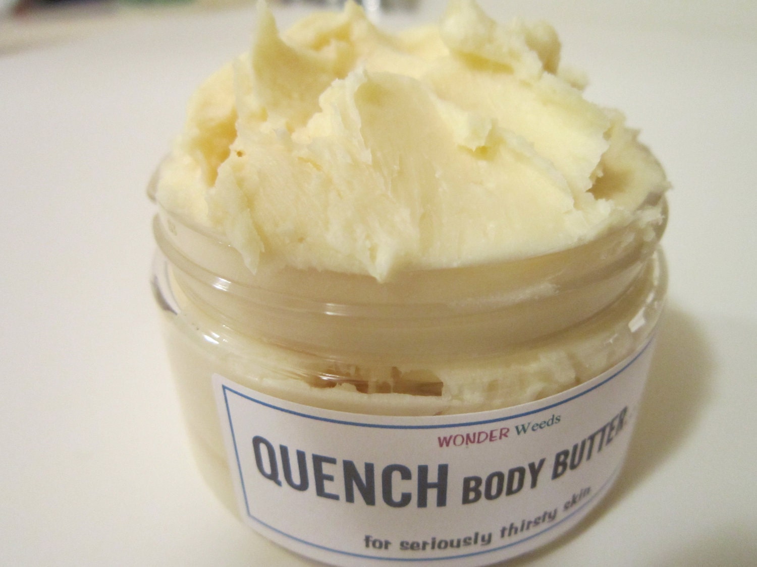QUENCH Body Butter for Seriously Thirsty Skin, 90%  Certified ORGANIC Butters and Oils, Large Size