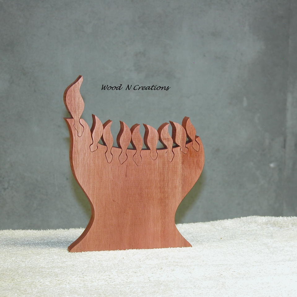 Wooden Menorah with Child Safe Finish