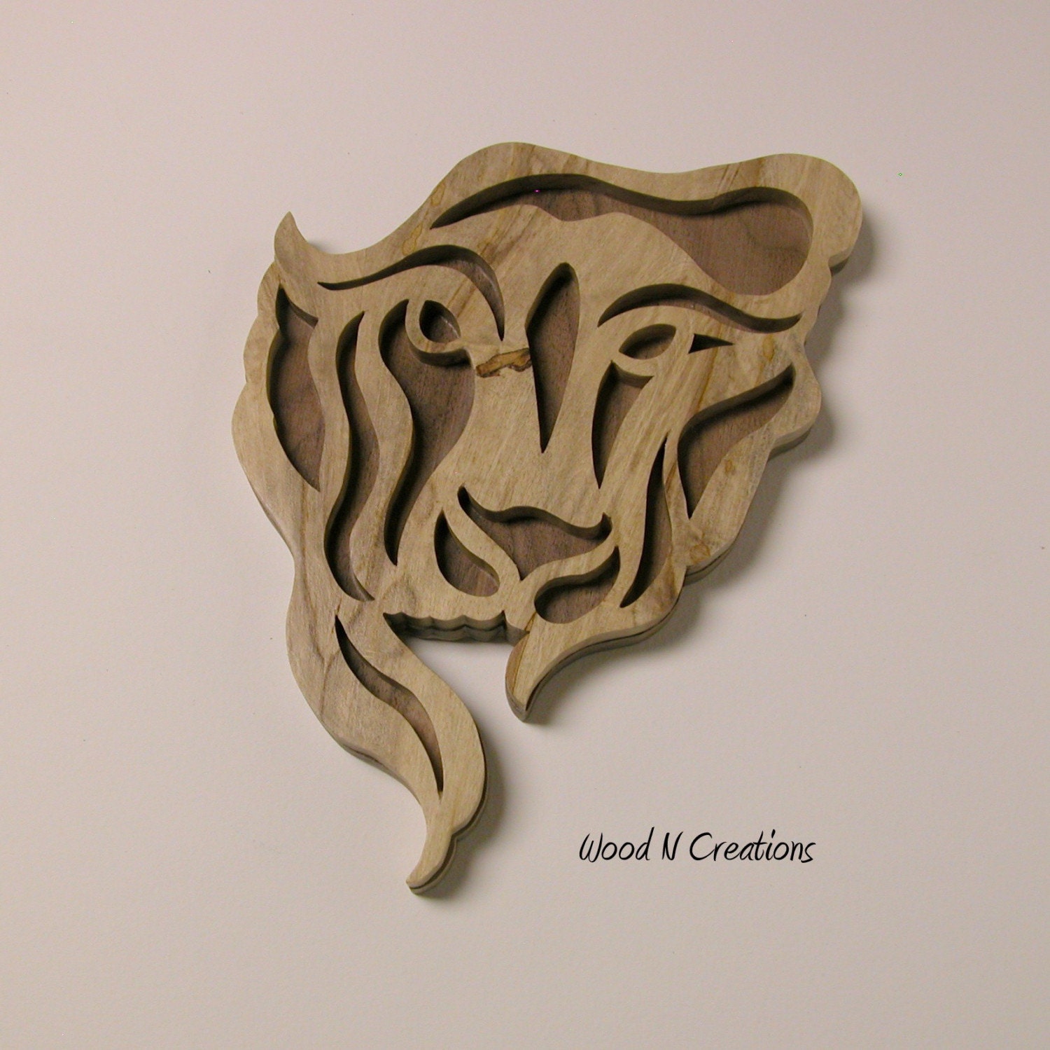 Wooden Lion's Head Wall Art / Home Decor with by WoodNCreations