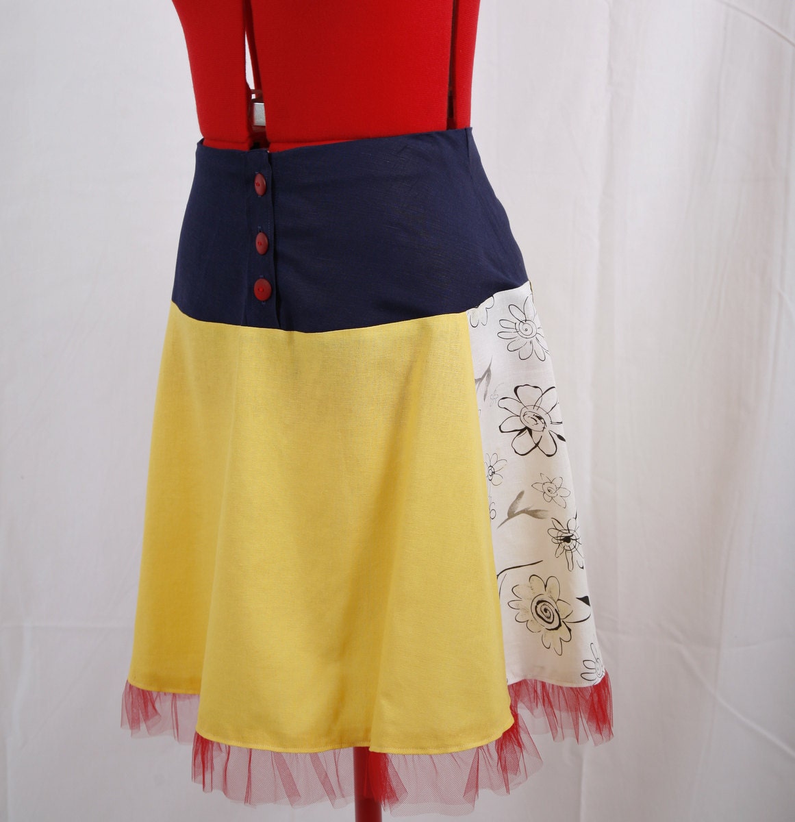 colorful linen skirt