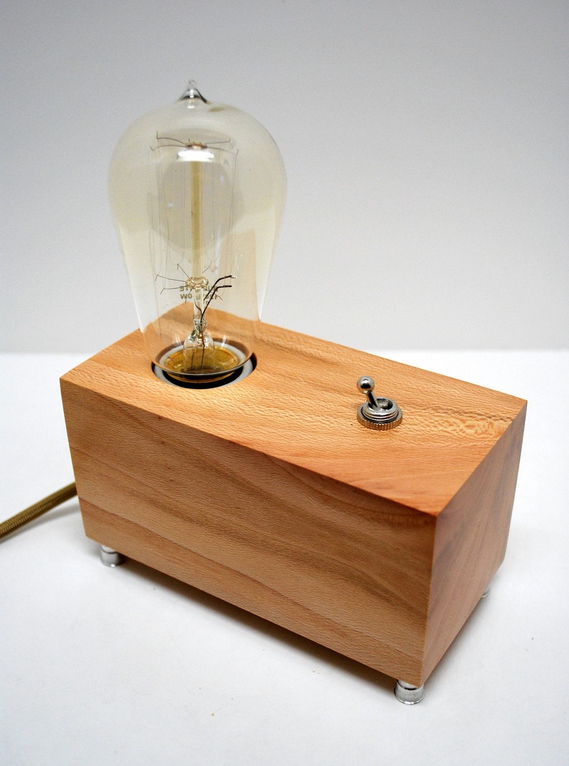 The Menlo Park Lamp- Single Edison Bulb in Sycamore (Ready To Ship)