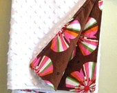 Baby Quilt Girl Blanket Modern Print Soft Backing Stroller