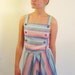 Reserved - chevron dress - pastel striped sundress - vintage dresses