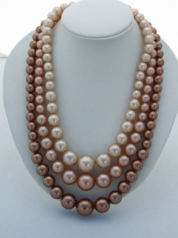 Vintage Three Row Pearls