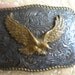 Reserved for Dave until Friday 13th - Eagle CRUMRINE Heavy Silver Plate on Jewelers Bronze Vintage Belt Buckle