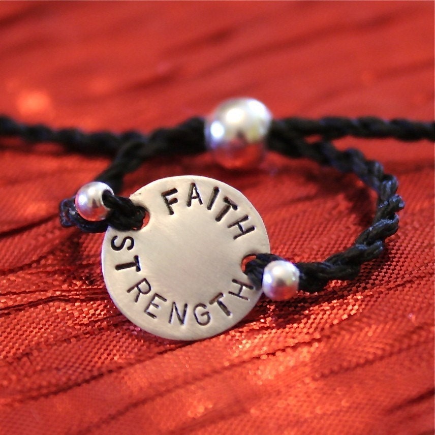 Faith and Strength Sterling Silver Charms of Faith Bracelet - CharmsofFaith