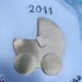 Hand Stamped Baby's First Christmas Ornament - Hard Anondized Aluminum - LARGE 3 inch disc