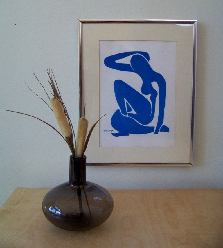 Mid Century SMOKED GLASS Vase