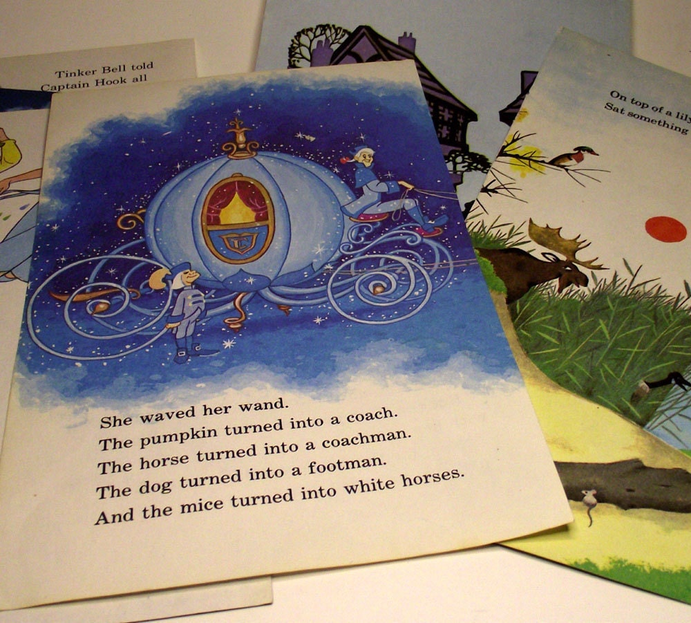 Vintage Classic Childrens Book Paper Die Cuts and Pages..