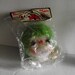 Vintage Darice Doll Head with Green Hair and Hands IOB