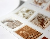 Postage Stamp Stickers - Upcycled Vintage