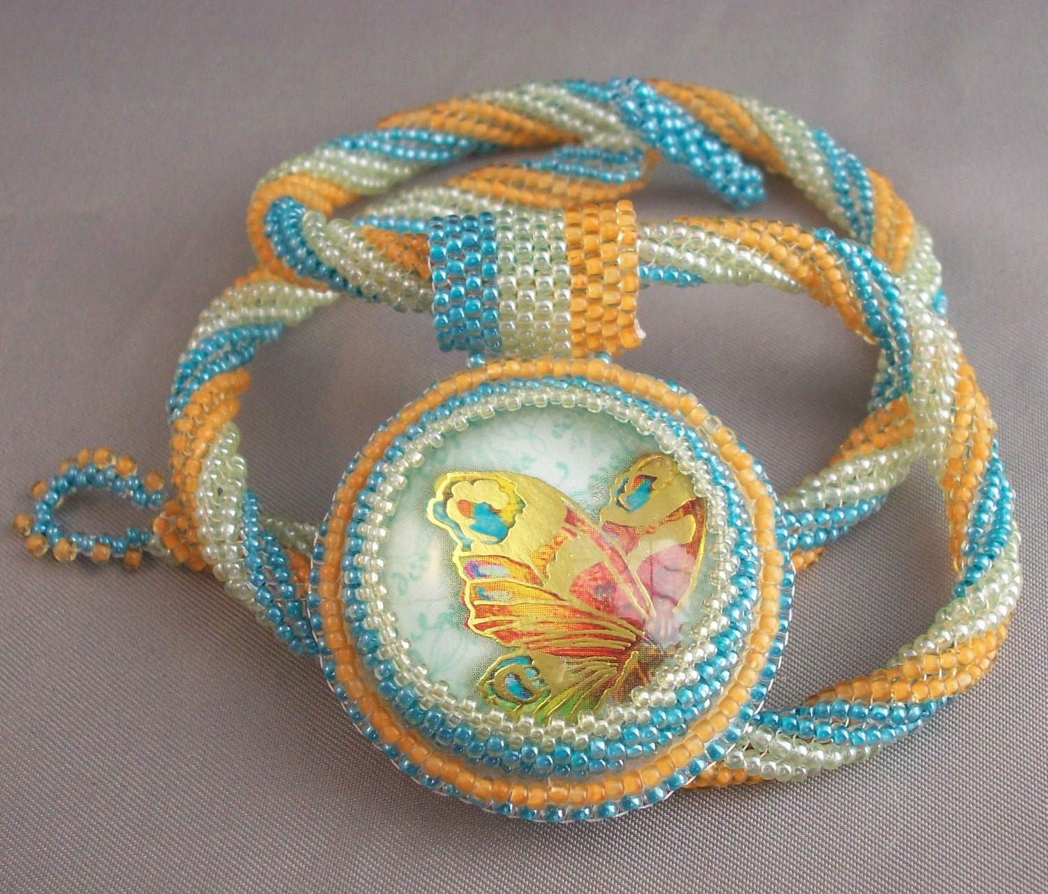 Spring Colors Butterfly Necklace