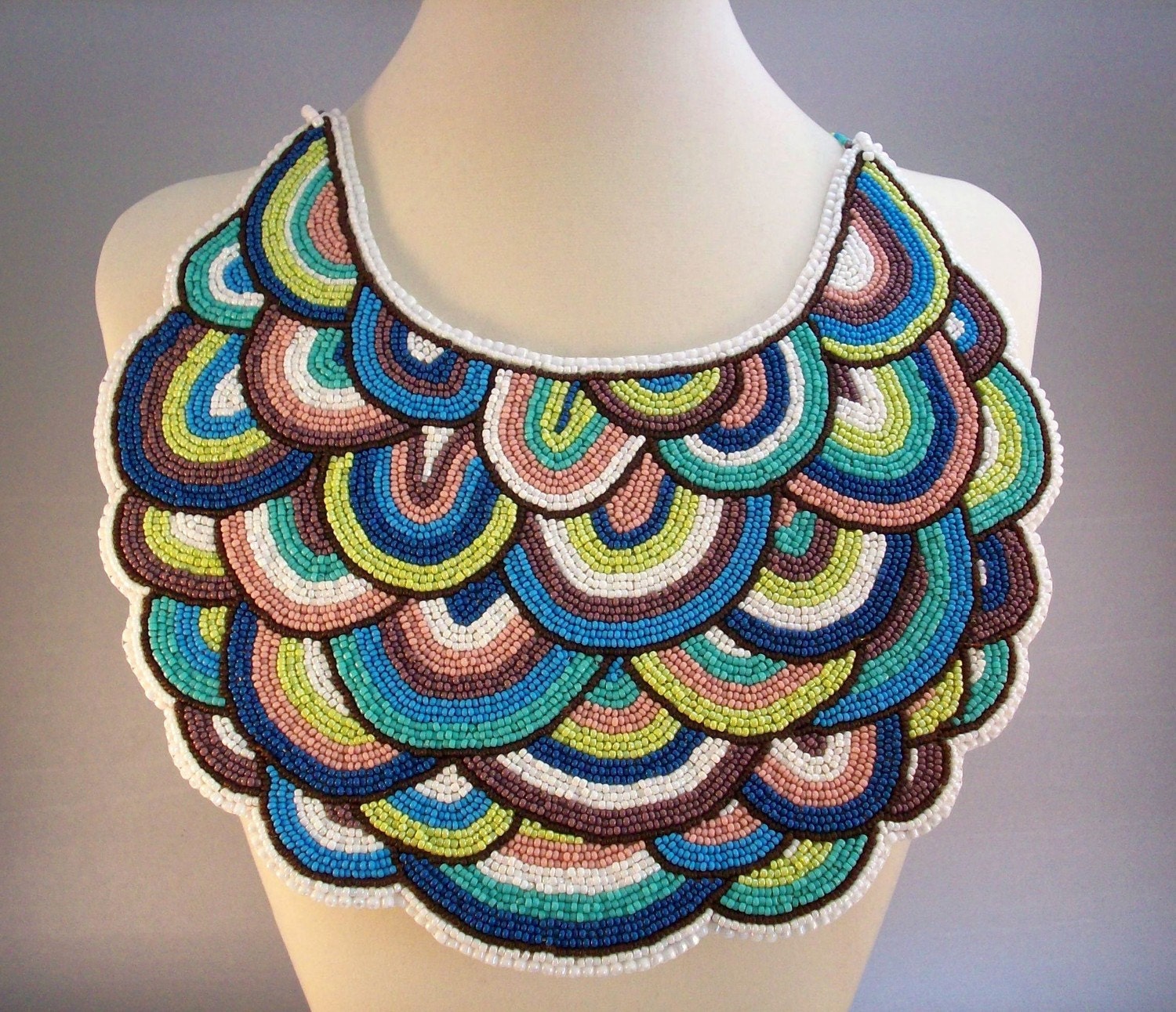 Pucci Fashion Inspired Bib Necklace - Reserved