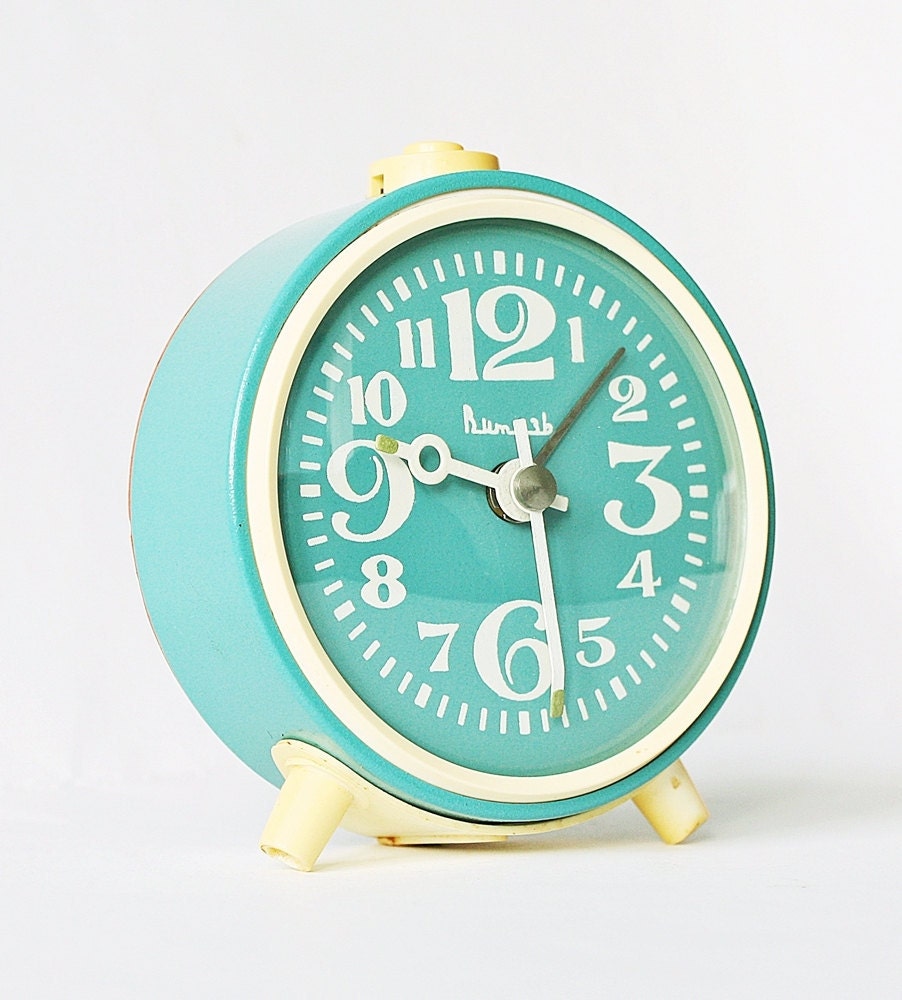 Vintage mechanical alarm clock Vitjaz from Russia Soviet Union