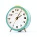 Vintage alarm clock Jantar from Soviet Union era turquoise color clock